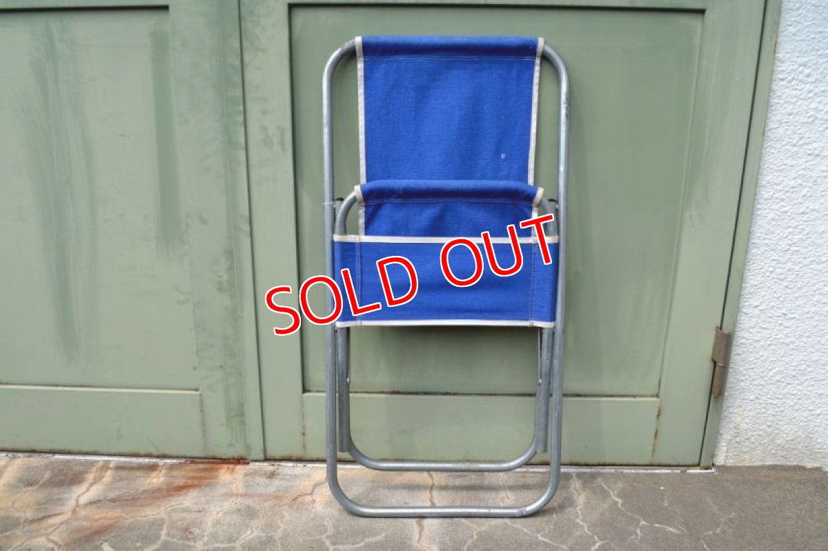 画像4: ブルーコットン・フォールディングチェア (4)