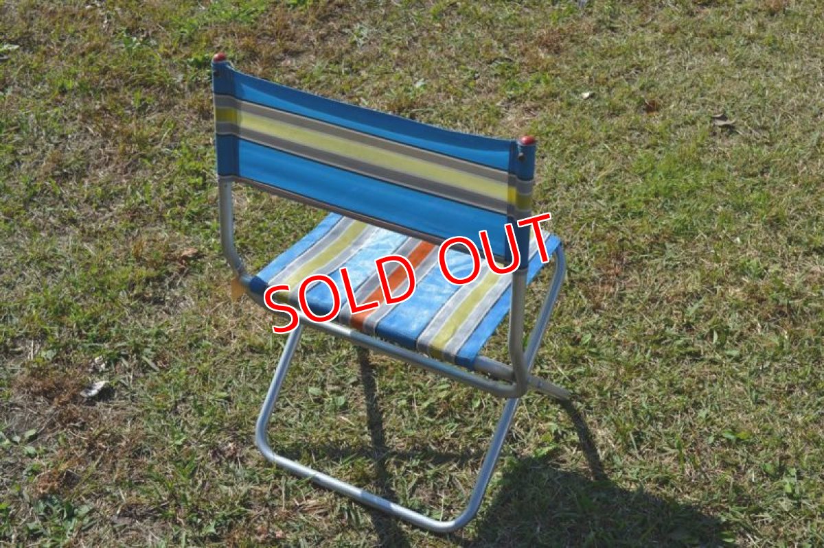 画像3: ナイロンストライプ・ピクニックチェアF (3)