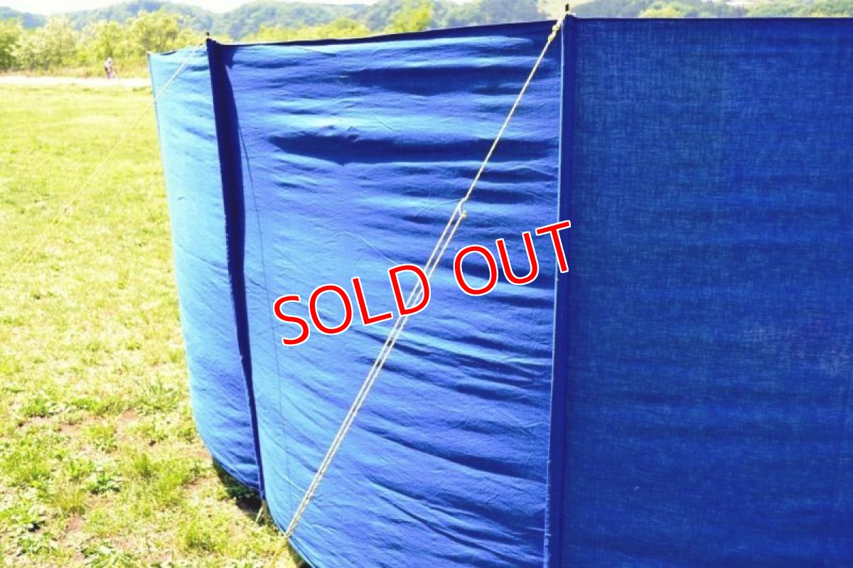 画像3: ヴィンテージコットン陣幕/ブルー　オランダ製 (3)