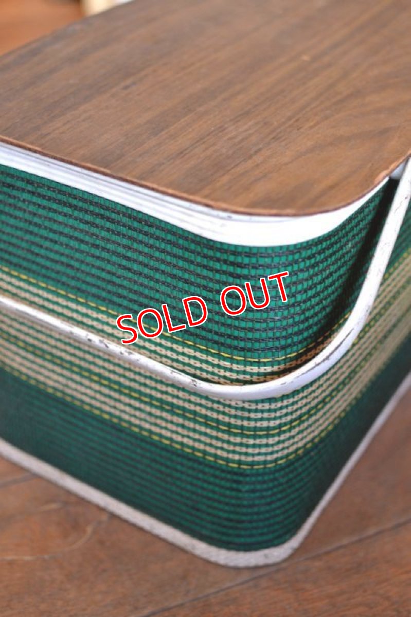 画像4: US６０ｓヴィンテージ・ピクニックバスケット/グリーン (4)