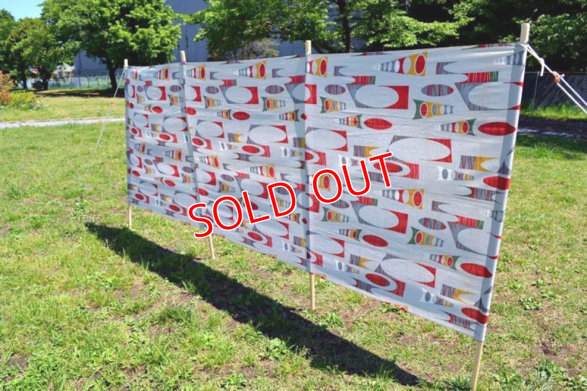 画像2: ５０ｓヴィンテージコットン陣幕/アトミック柄 (2)