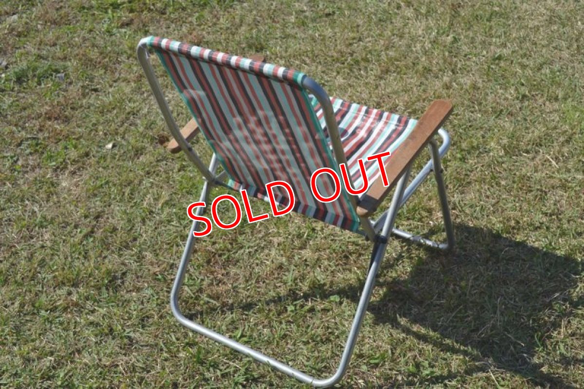 画像3: ナイロンストライプ・ピクニックチェアE (3)