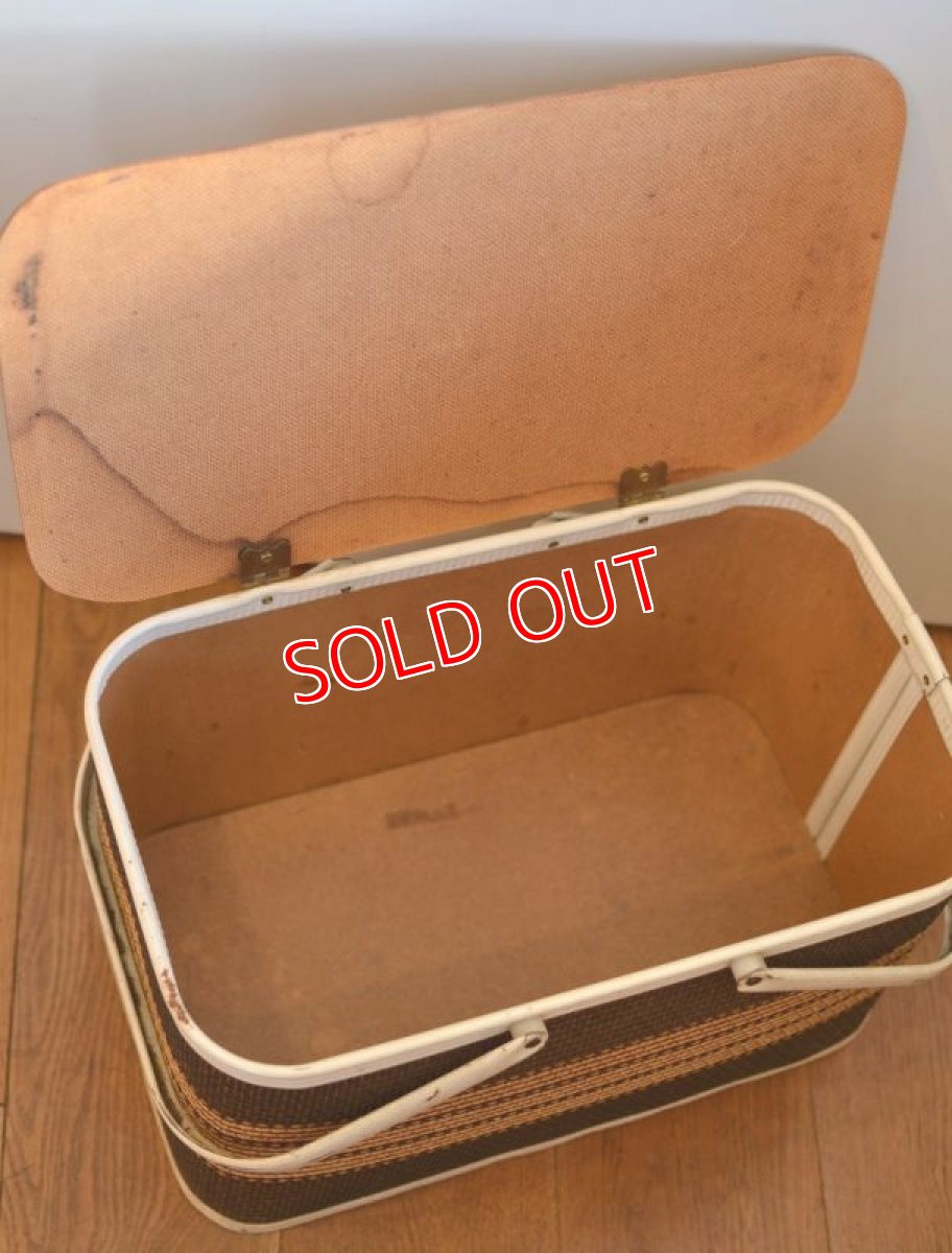 画像3: US６０ｓヴィンテージ・ピクニックバスケット/ブラウン (3)