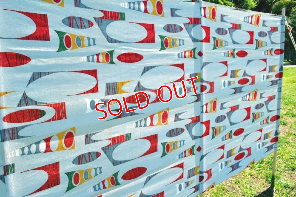 画像3: ５０ｓヴィンテージコットン陣幕/アトミック柄 (3)