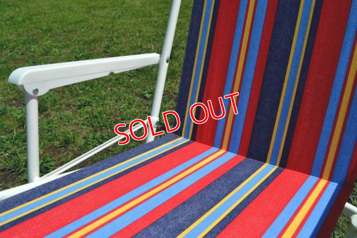 画像4: ６０ｓヴィンテージ・デニムストライプピクニックチェア (4)