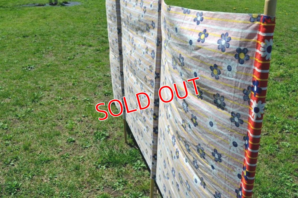 画像4: ６０ｓヴィンテージコットン陣幕/レトロフラワーA (4)