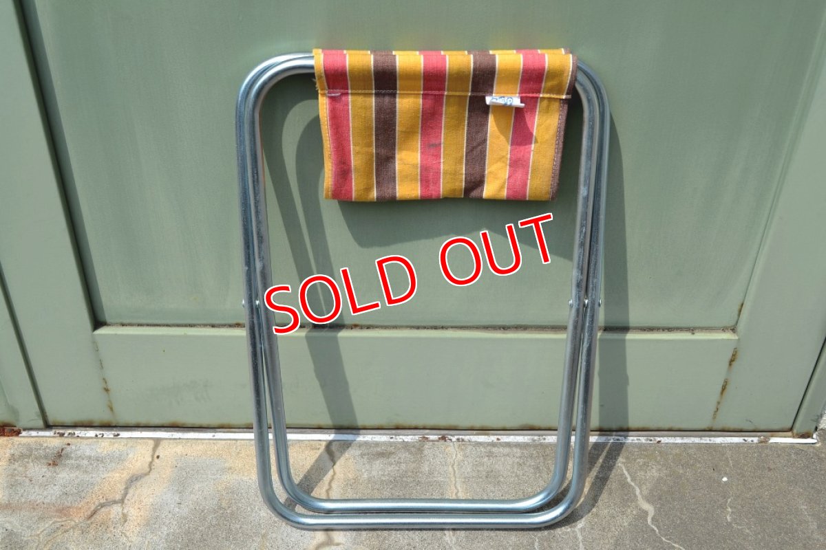 画像4: フォールディングスツール/コットン３色ストライプ (4)