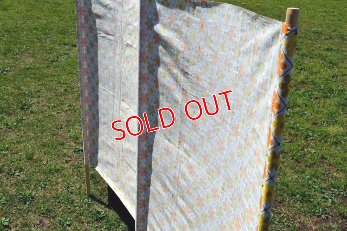 画像4: ６０ｓヴィンテージコットン陣幕/レトロフラワーB (4)