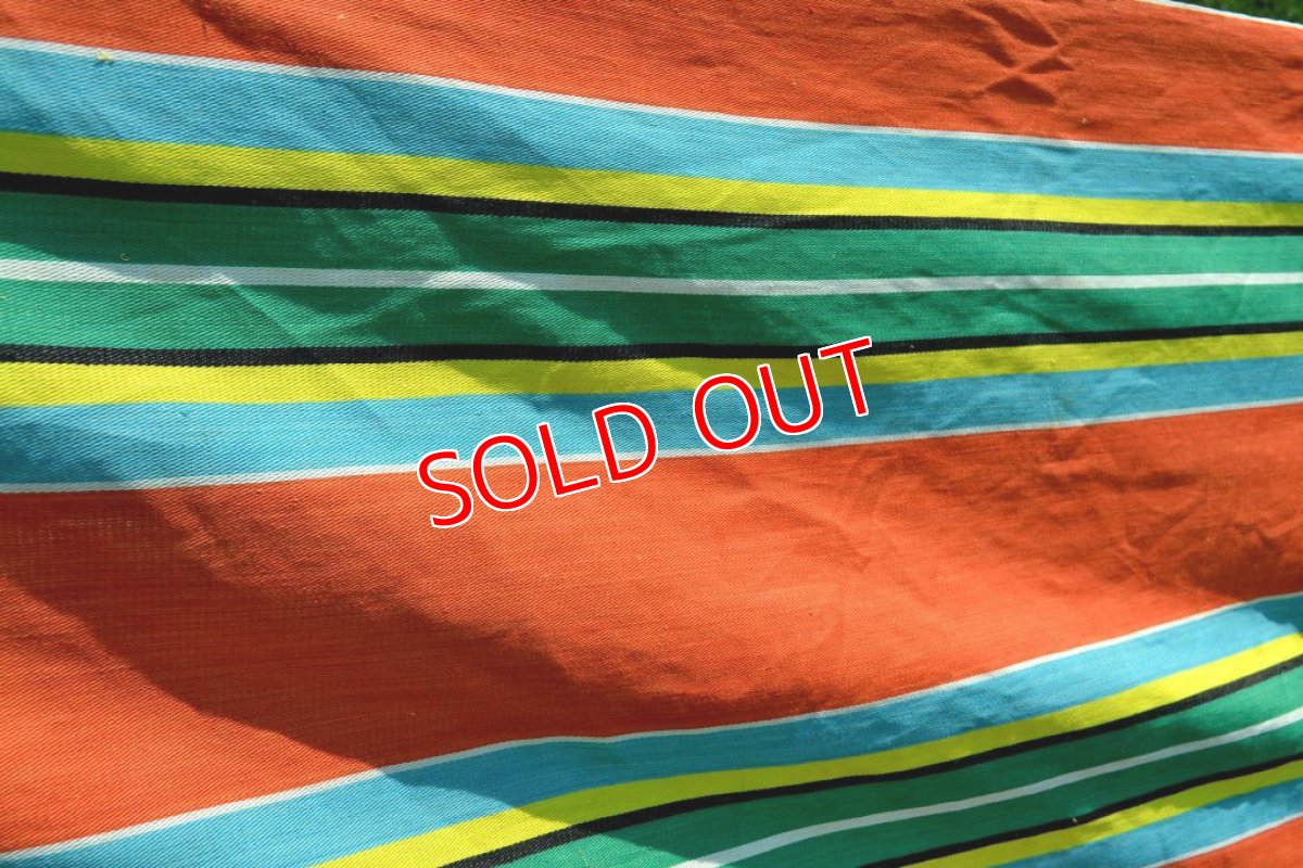 画像3: ６０ｓヴィンテージコットン陣幕オレンジＬＬ (3)