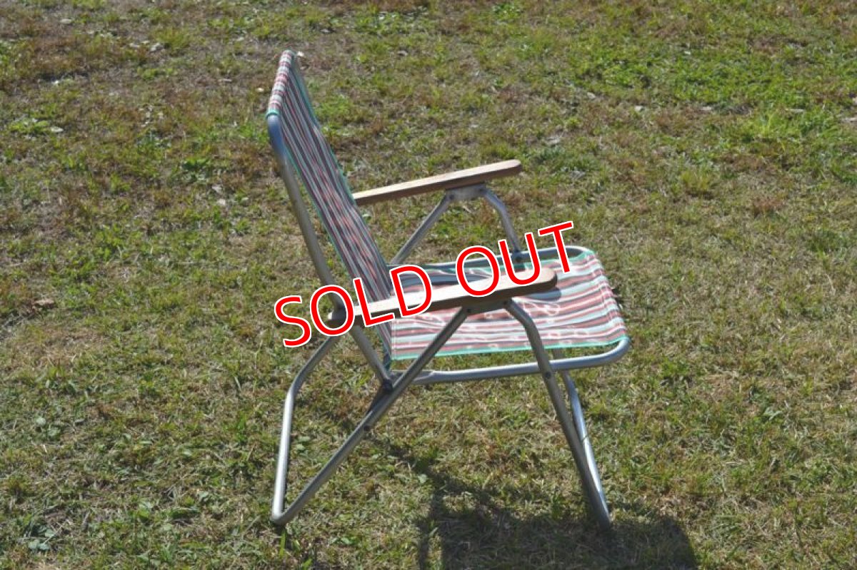 画像2: ナイロンストライプ・ピクニックチェアE (2)