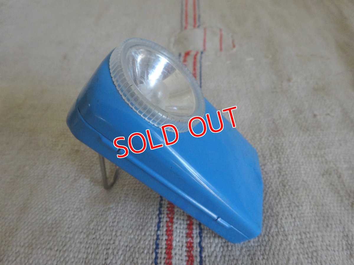 画像2: フランス製Ｔｉｎフラッシュライト/ブルー (2)