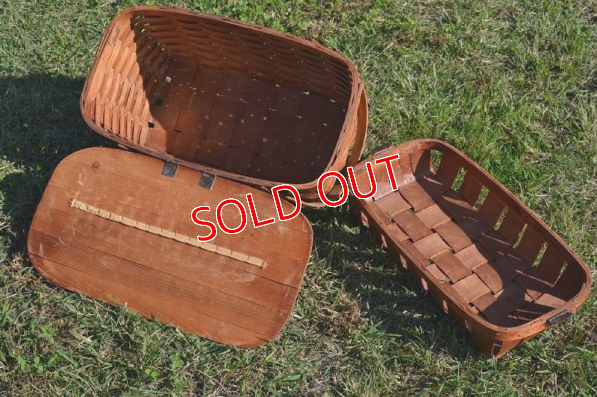 画像3: USピクニックバスケット/カトラリーボックス付 (3)