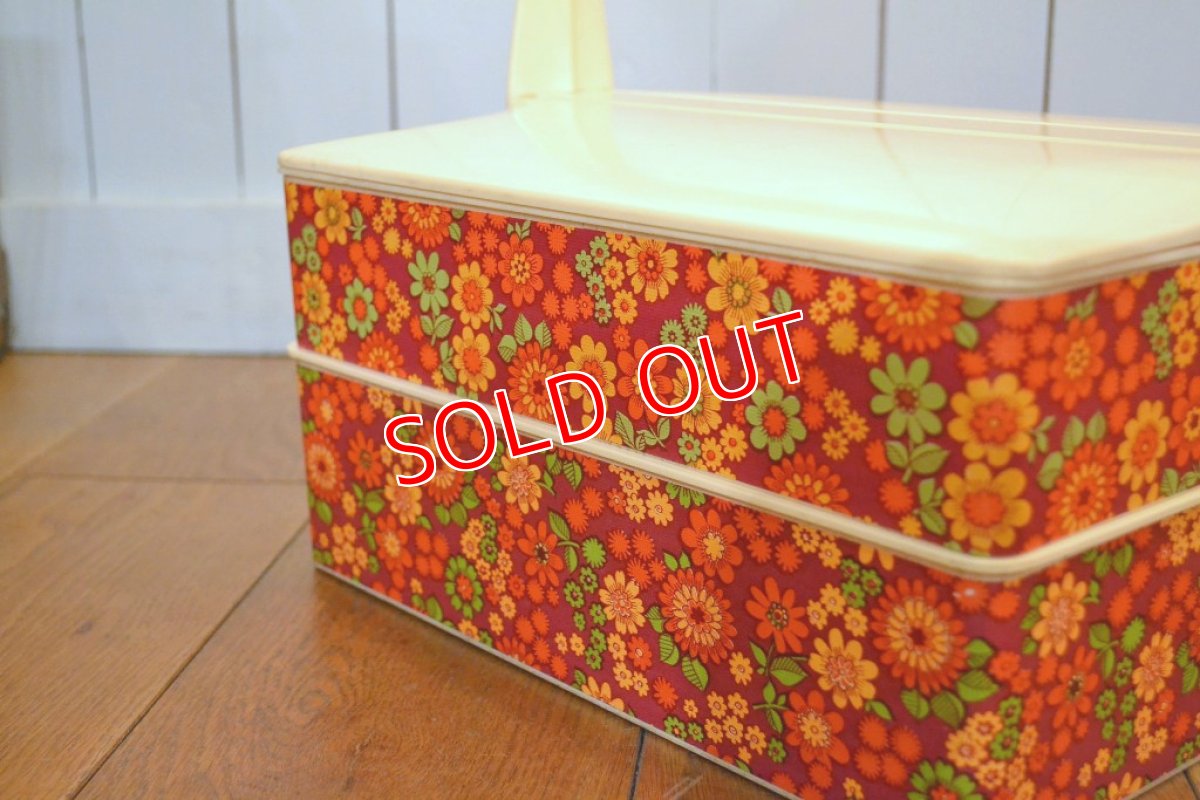 画像4: レトロフラワーソーイングボックス/オランダ (4)