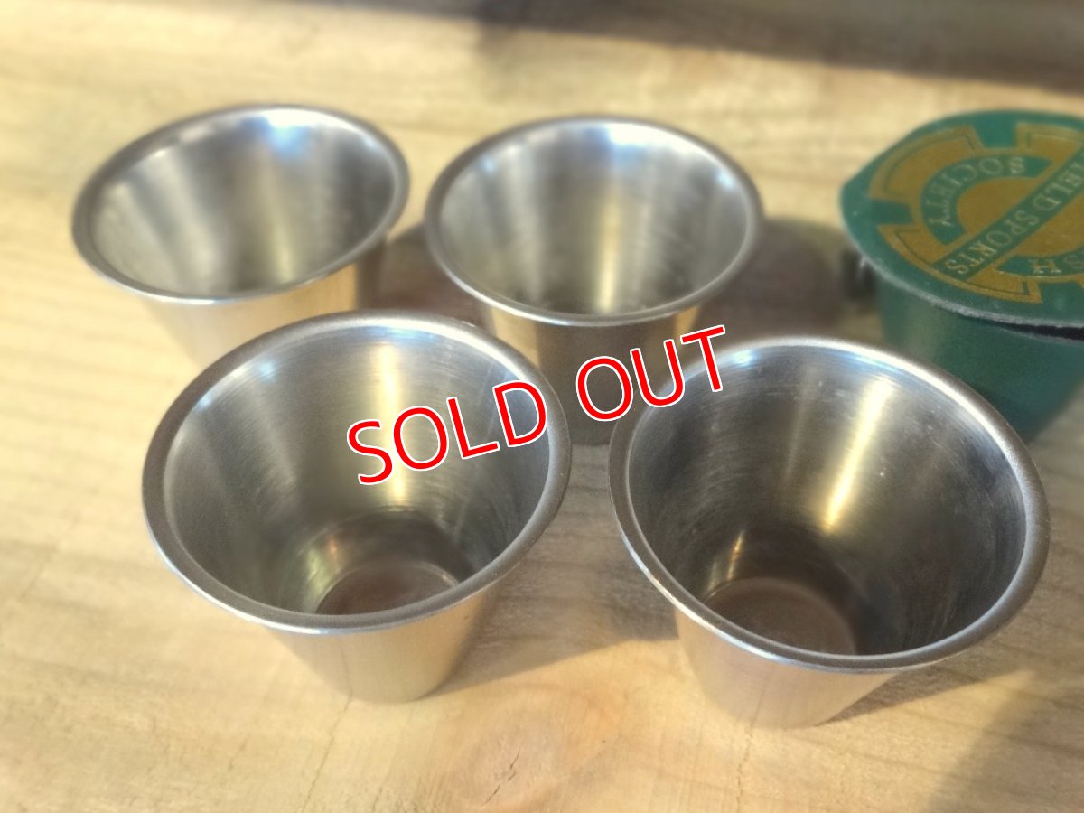 画像2: ステンレスショットグラス４個セット/カバー付 (2)