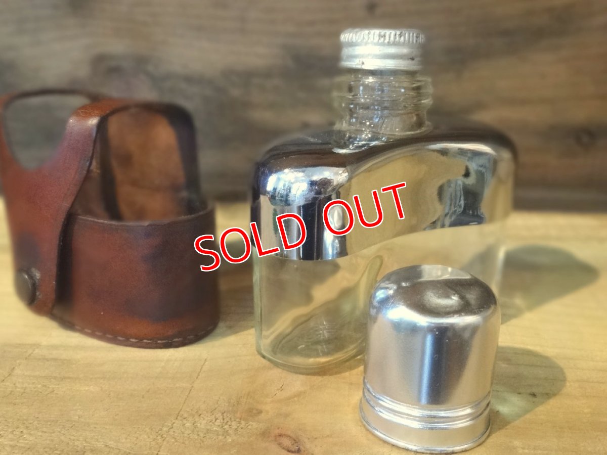 画像2: ガラススキットルS/革カバー茶 (2)