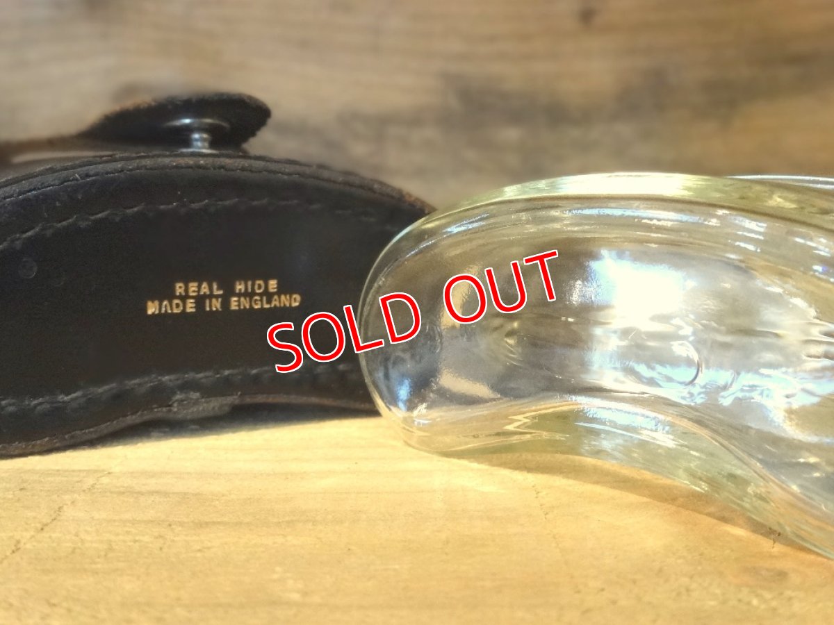 画像3: ガラススキットルＳ/革カバー黒 (3)