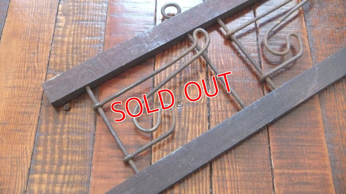 画像4: 折畳み/ウッド×ワイヤーコートハンガー (4)