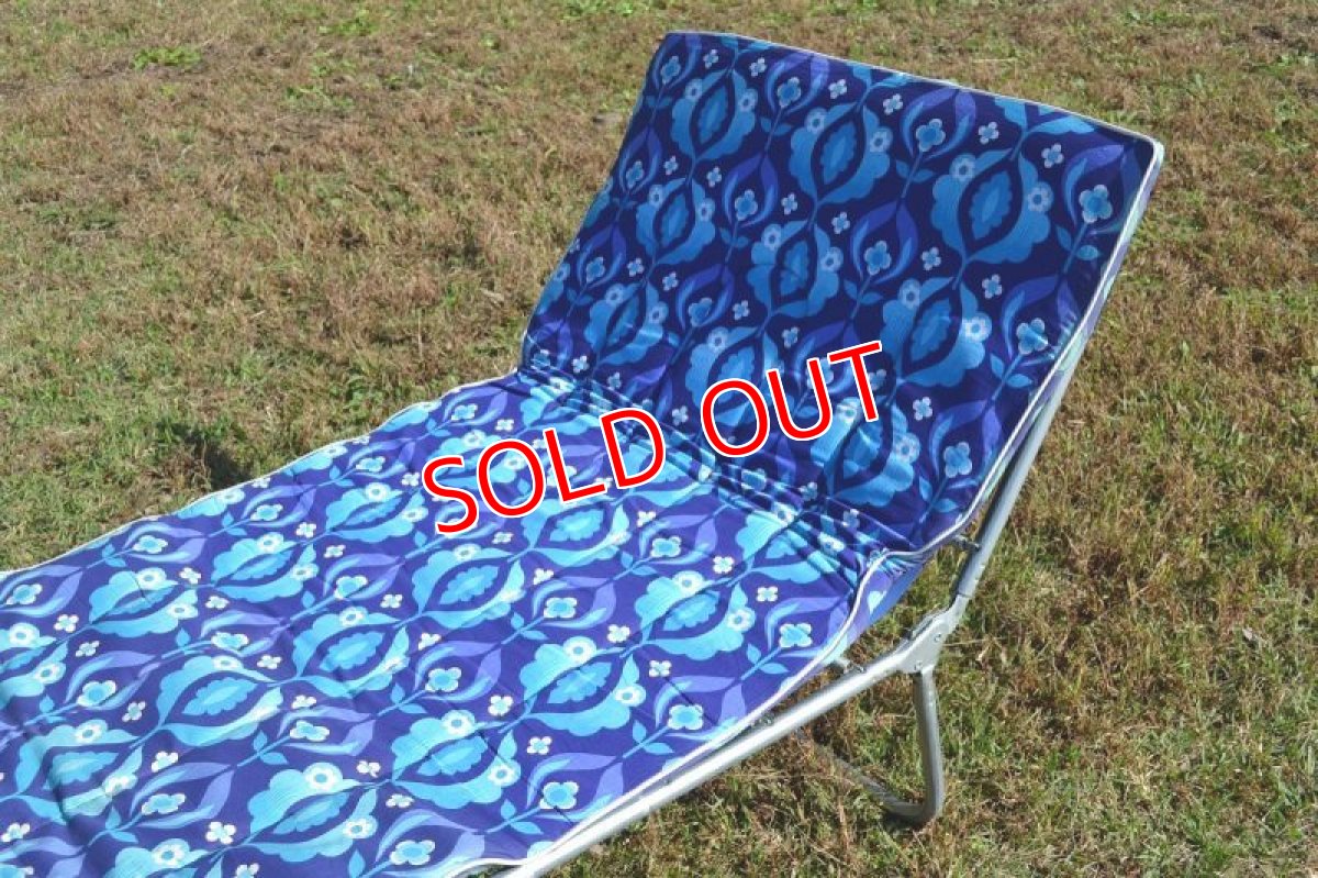 画像2: レトロフラワー・サンラウンジャー/ブルー (2)