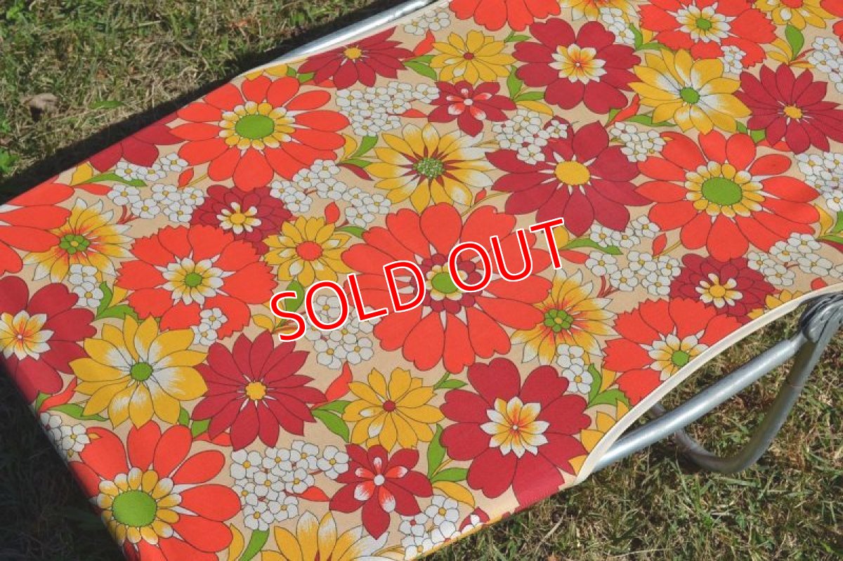 画像2: 70ｓレトロフラワー・サンラウンジャー (2)