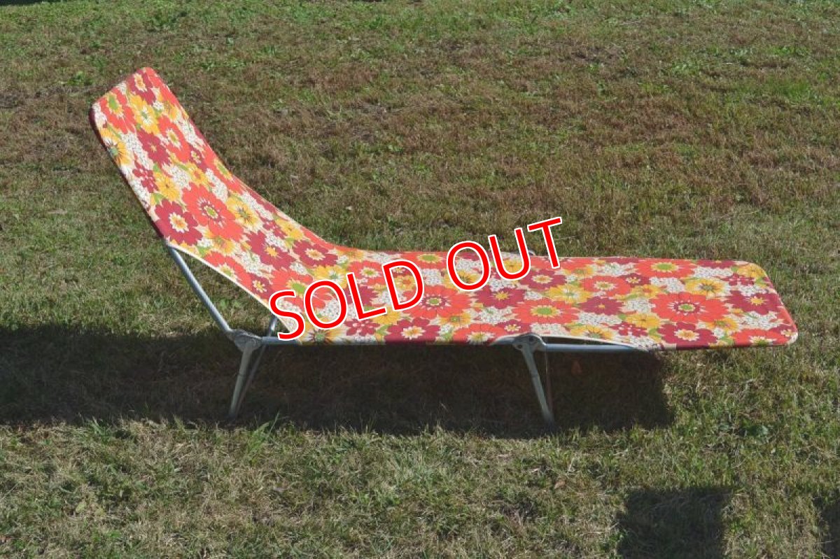 画像3: 70ｓレトロフラワー・サンラウンジャー (3)