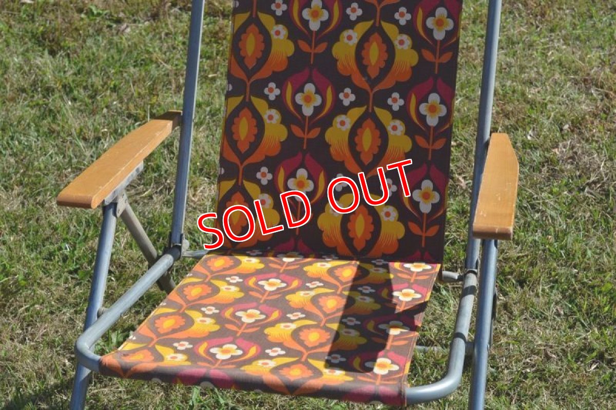 画像2: レトロフラワー・ピクニックチェア (2)