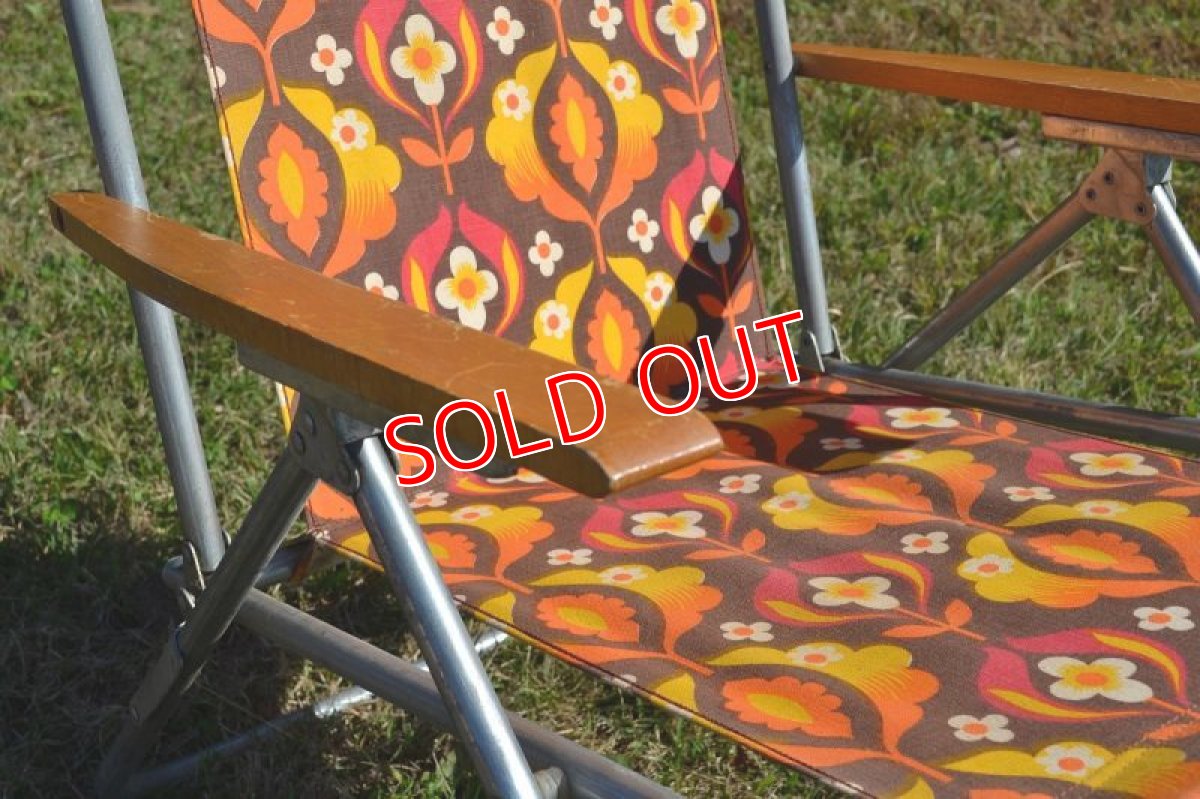 画像4: レトロフラワー・ピクニックチェア (4)