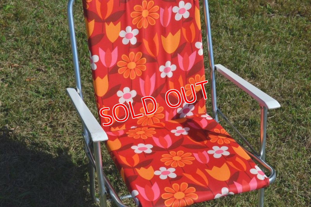 画像2: レトロフラワー・ピクニックチェア (2)