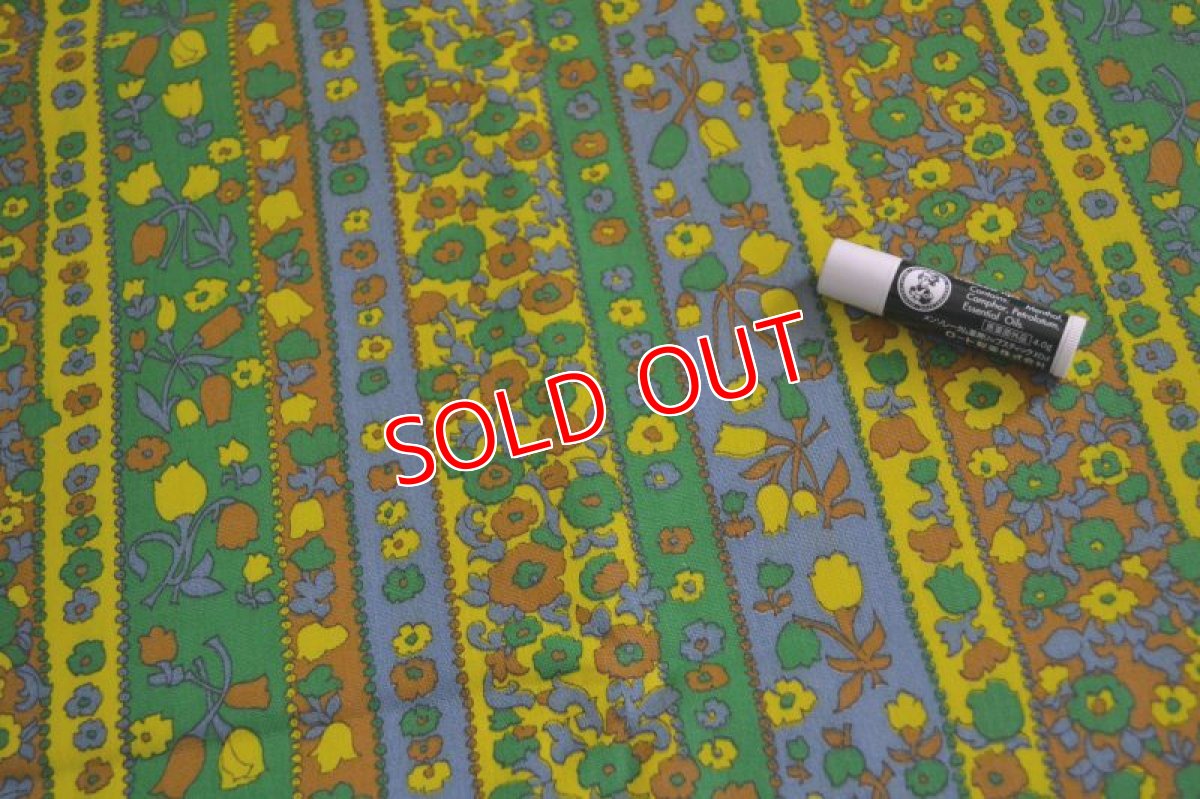 画像3: 70ｓヴィンテージ・レトロフラワー/小花グリーン (3)