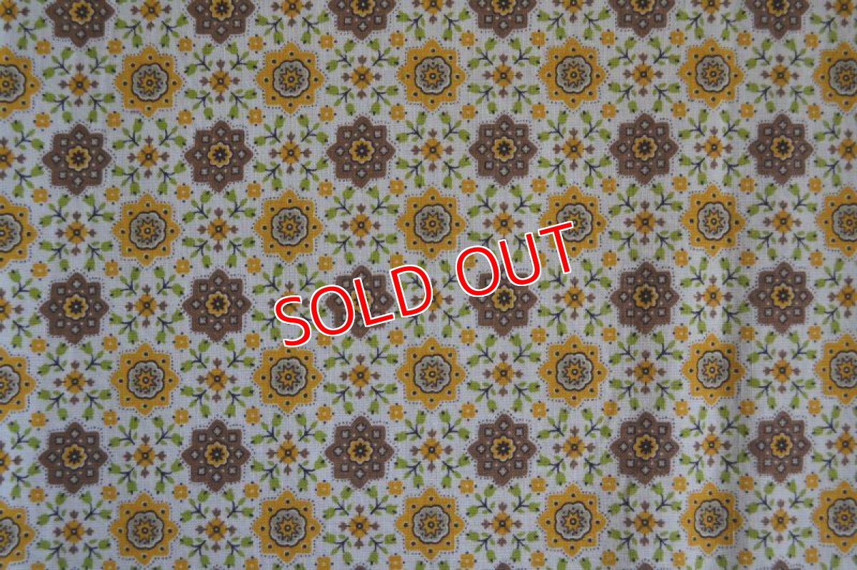 画像5: 70ｓヴィンテージ・レトロフラワー/小花ブラウン系 (5)