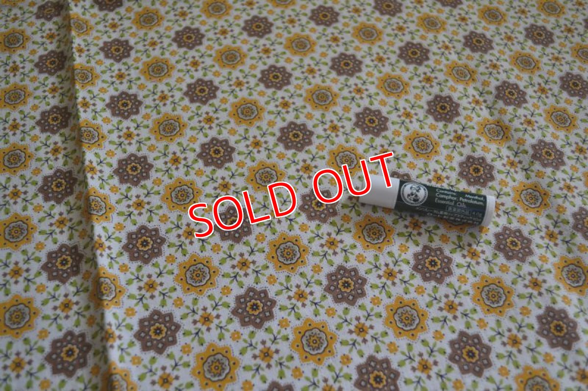 画像3: 70ｓヴィンテージ・レトロフラワー/小花ブラウン系 (3)