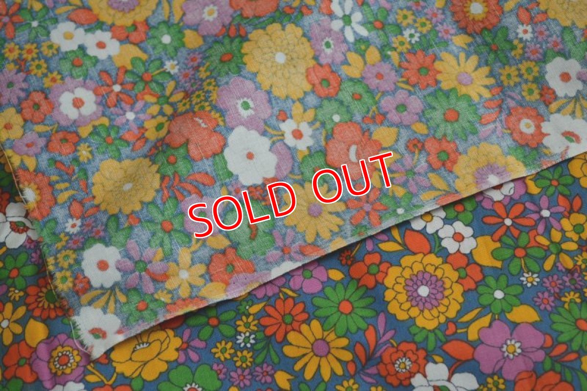 画像2: 70ｓヴィンテージ・レトロフラワー/小花カラフル (2)