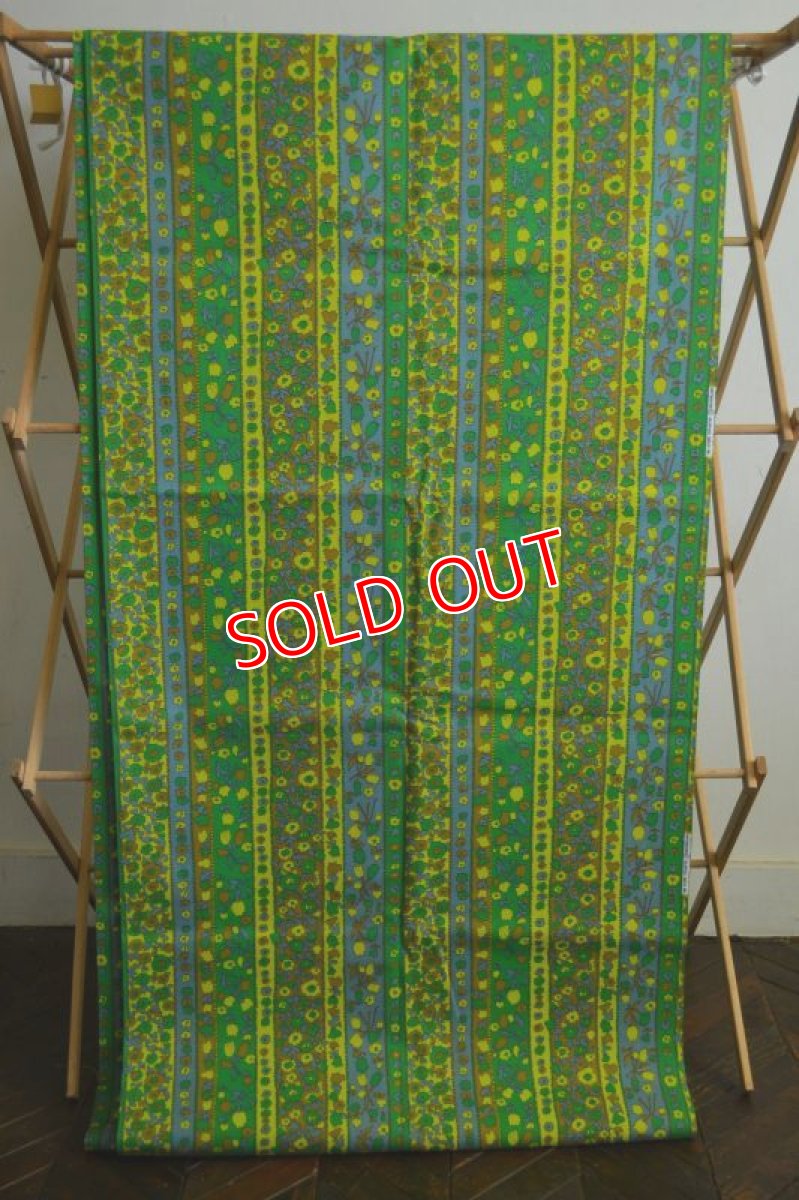 画像6: 70ｓヴィンテージ・レトロフラワー/小花グリーン (6)