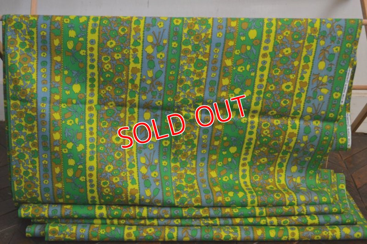 画像5: 70ｓヴィンテージ・レトロフラワー/小花グリーン (5)