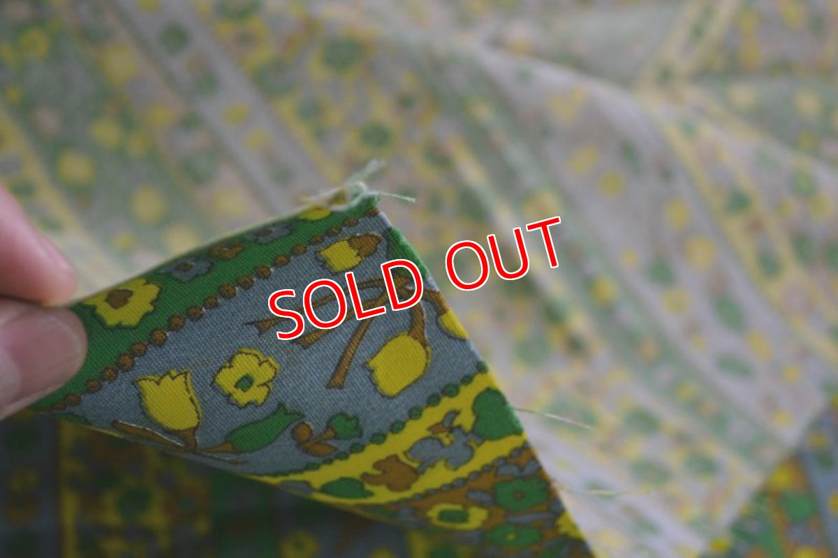 画像4: 70ｓヴィンテージ・レトロフラワー/小花グリーン (4)