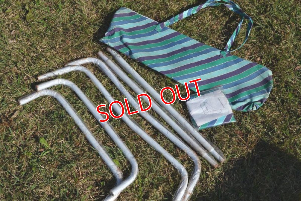 画像6: イタリア　組立て式ビーチチェア/ブルーストライプ (6)