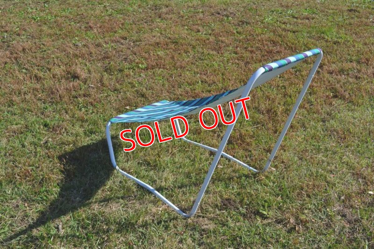 画像3: イタリア　組立て式ビーチチェア/ブルーストライプ (3)