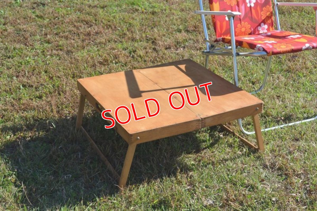 画像4: ５０s木製ピクニックローテーブル (4)