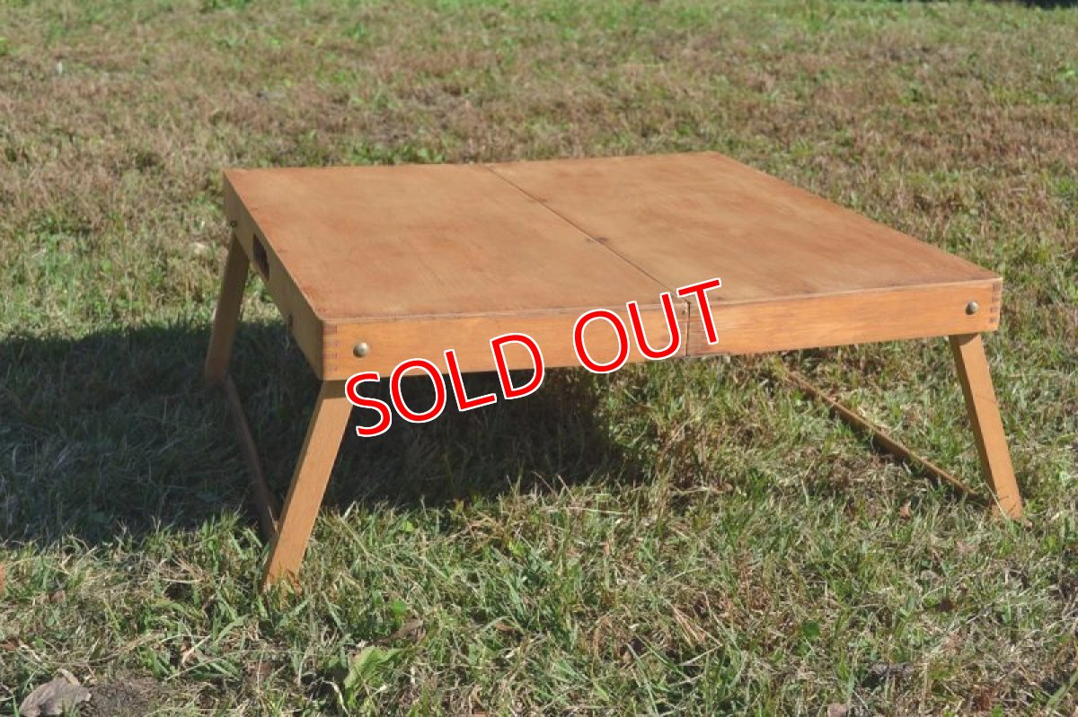 画像3: ５０s木製ピクニックローテーブル (3)