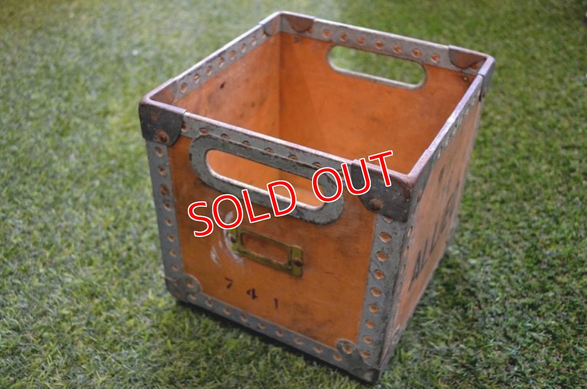 画像2: 木製鉄枠　クレート (2)