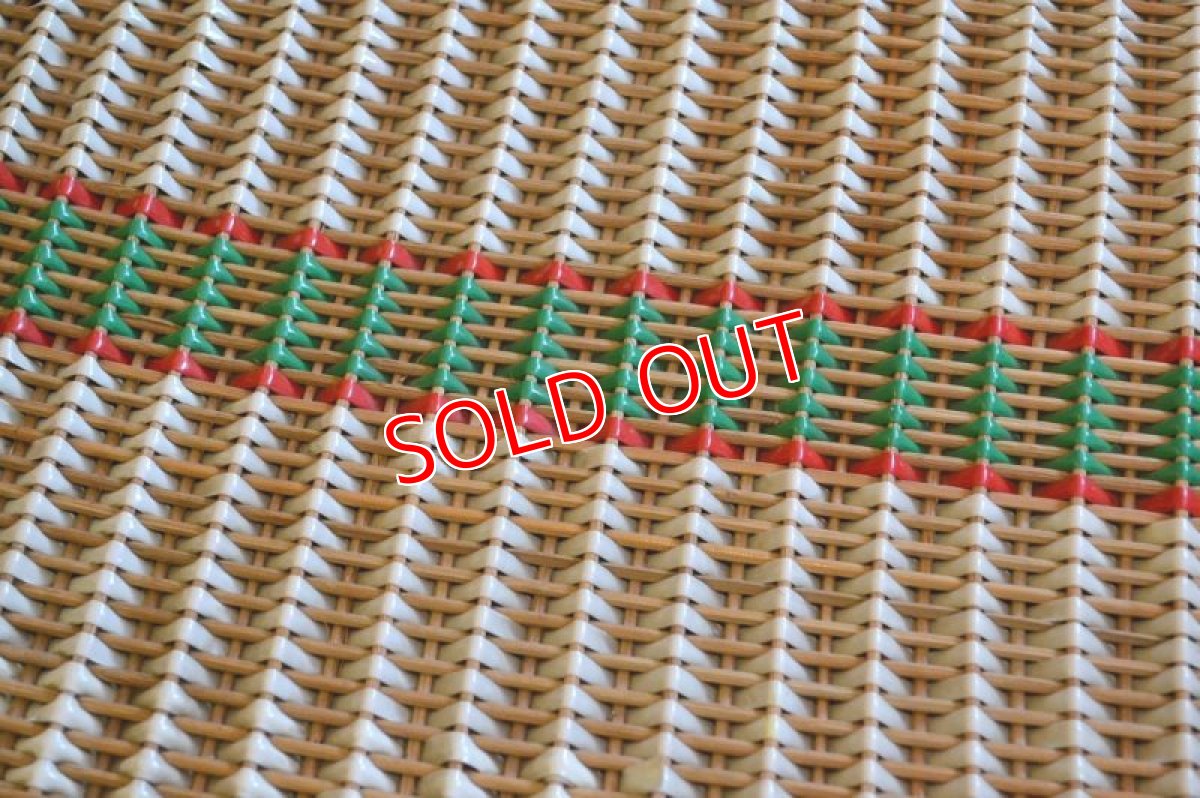 画像8: ３０ｓヴィンテージ/カラフルピクニックバスケット (8)