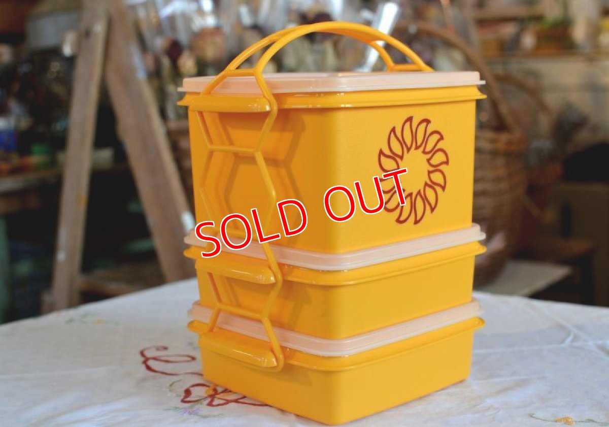 画像2: ＵＳ７０ｓタッパーウェア・トリオランチボックス (2)