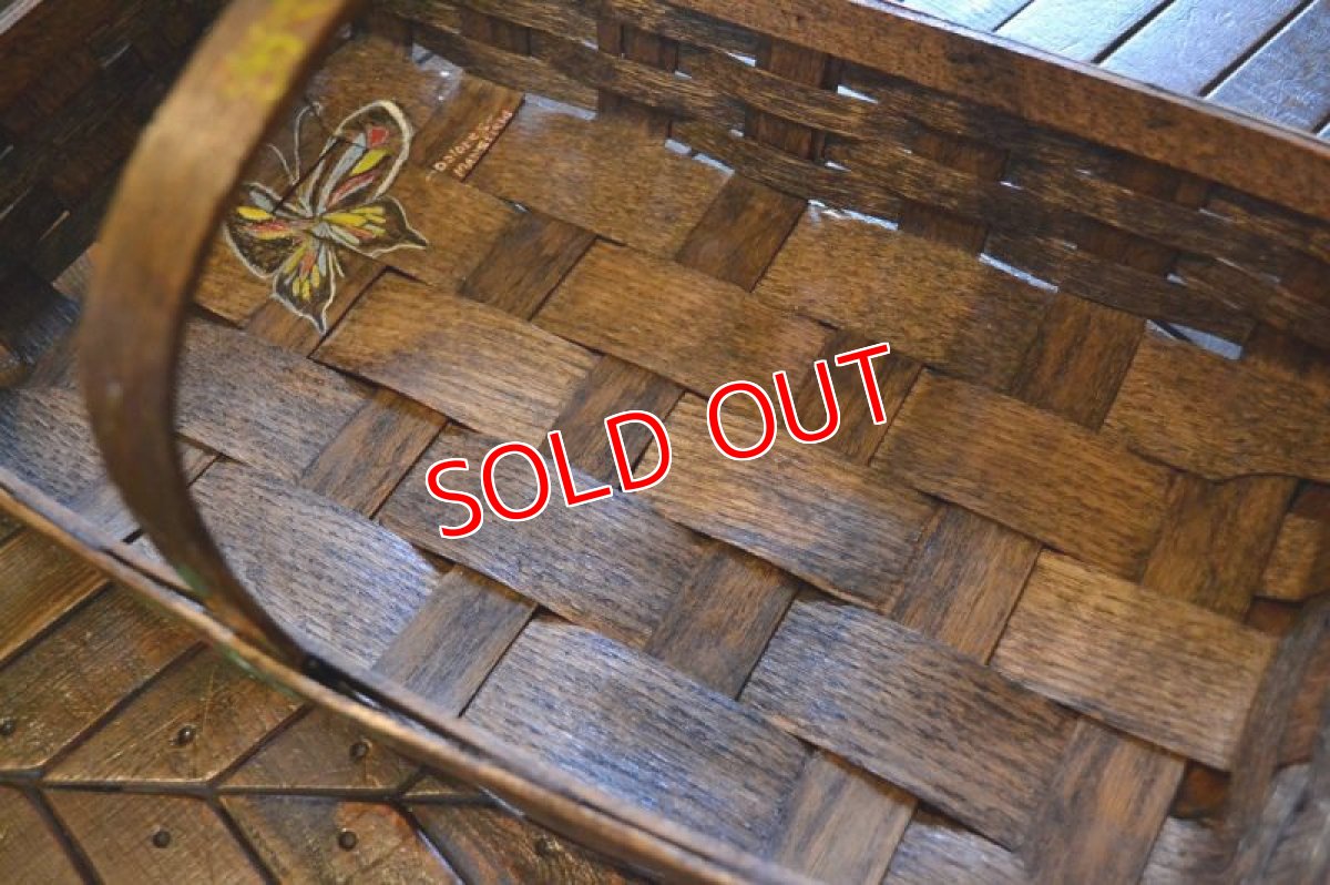 画像8: USヴィンテージ/トラグバスケット　ハンドペイント (8)