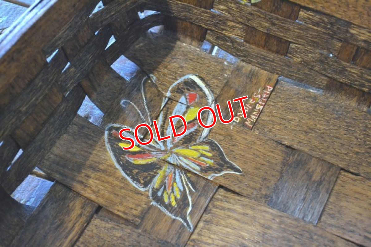 画像5: USヴィンテージ/トラグバスケット　ハンドペイント (5)