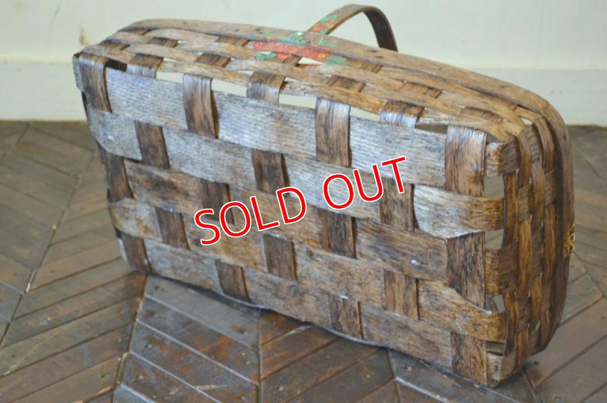 画像7: USヴィンテージ/トラグバスケット　ハンドペイント (7)