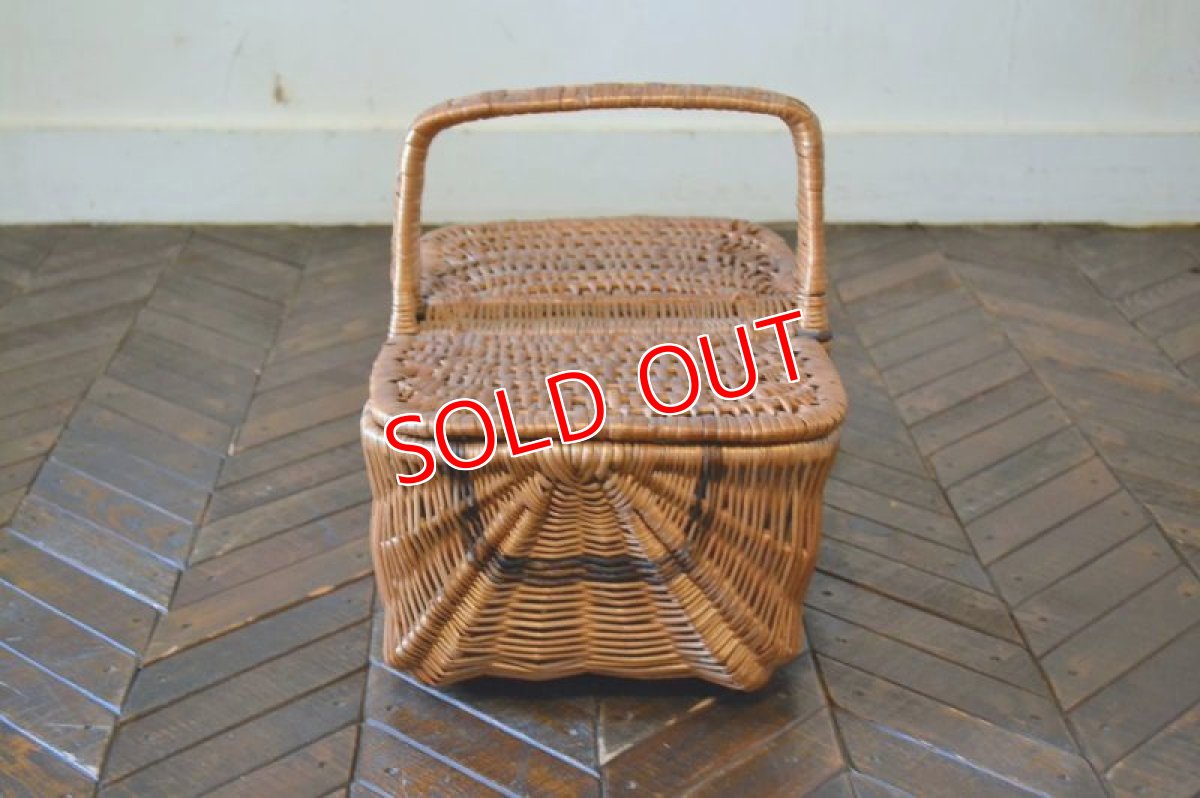 画像2: UKヴィンテージ/ピクニックバスケット (2)