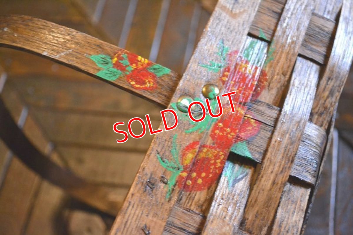 画像6: USヴィンテージ/トラグバスケット　ハンドペイント (6)