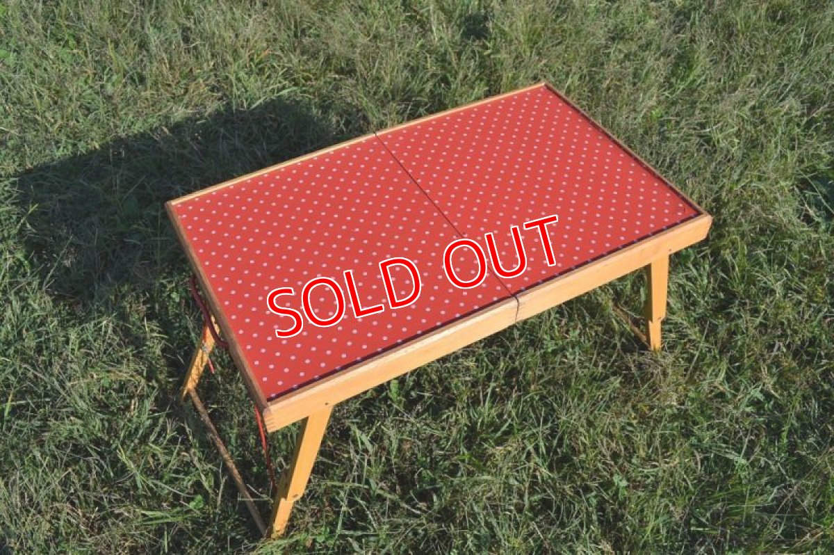 画像3: 60s木製ドット柄ピクニックテーブル (3)