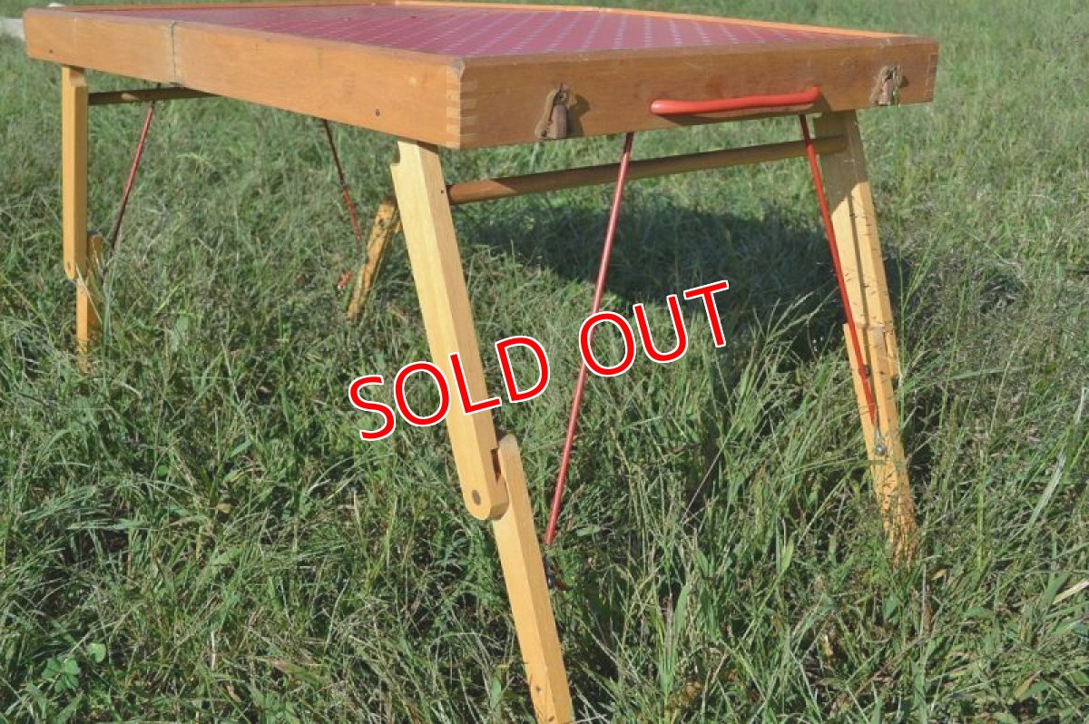 画像4: 60s木製ドット柄ピクニックテーブル (4)