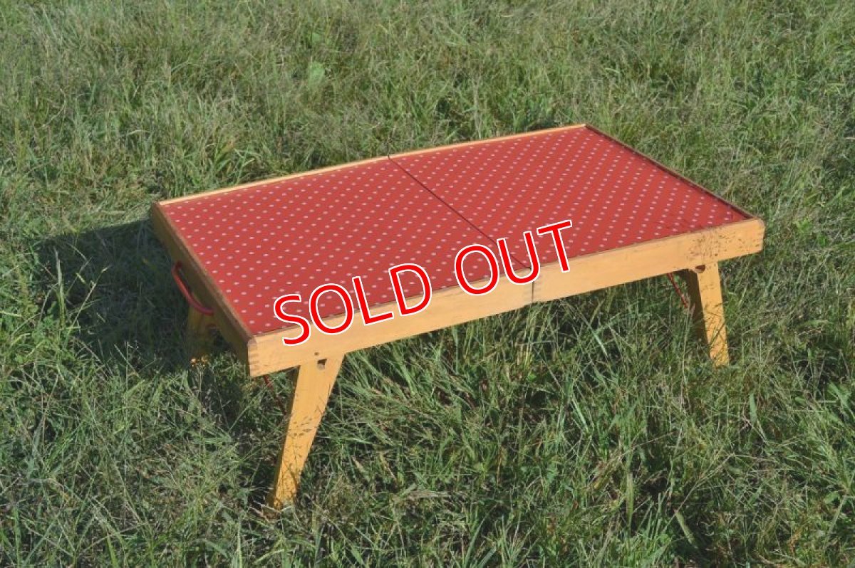 画像5: 60s木製ドット柄ピクニックテーブル (5)