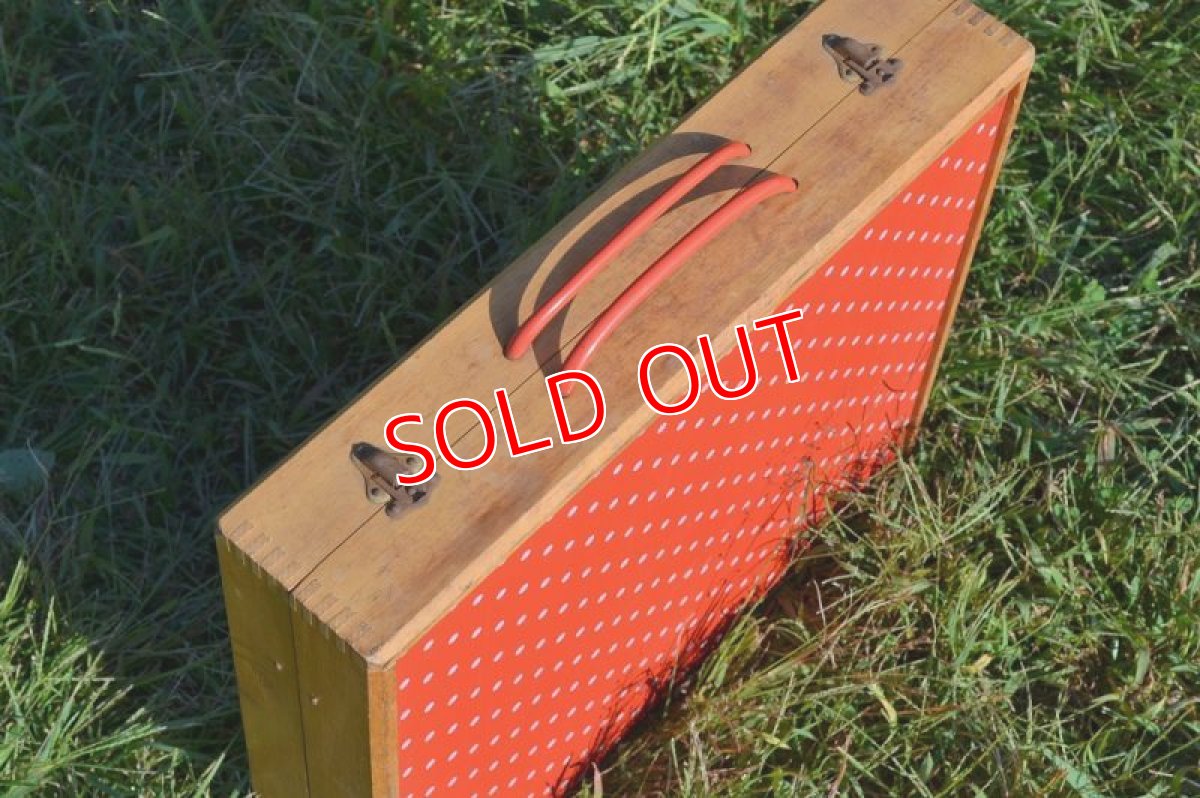 画像7: 60s木製ドット柄ピクニックテーブル (7)